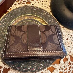Coach Brown Vintage Leather ID Wallet